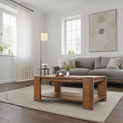 Morton Rectangular Coffee Table in Rustic Walnut