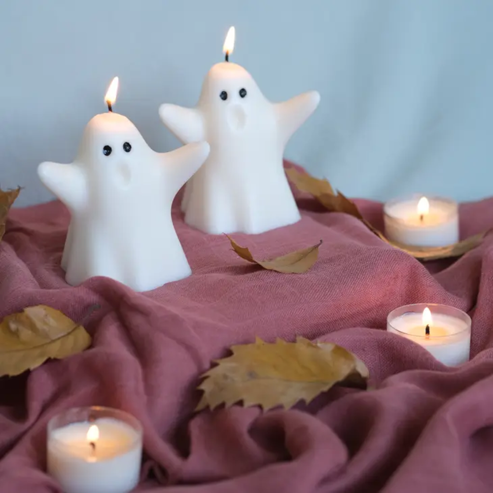 Ghost Candles / Halloween Candles White, B