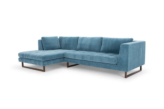 Sectional in Moss Navy (LHF)