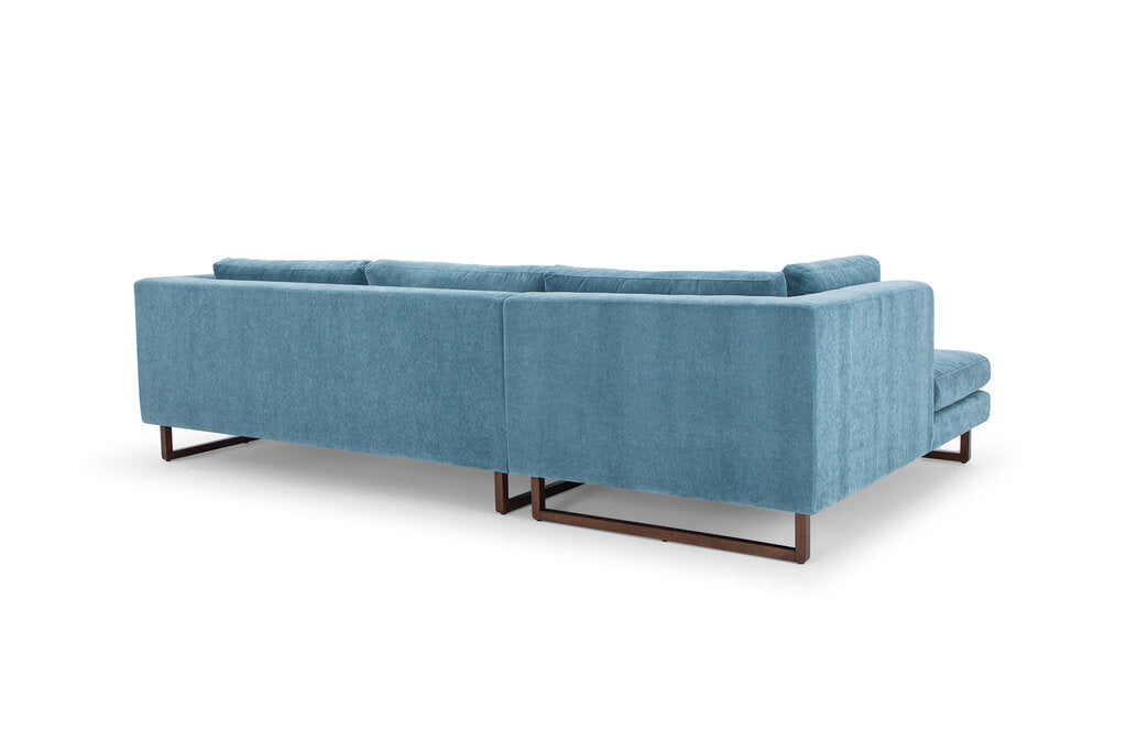 Sectional in Moss Navy (LHF)