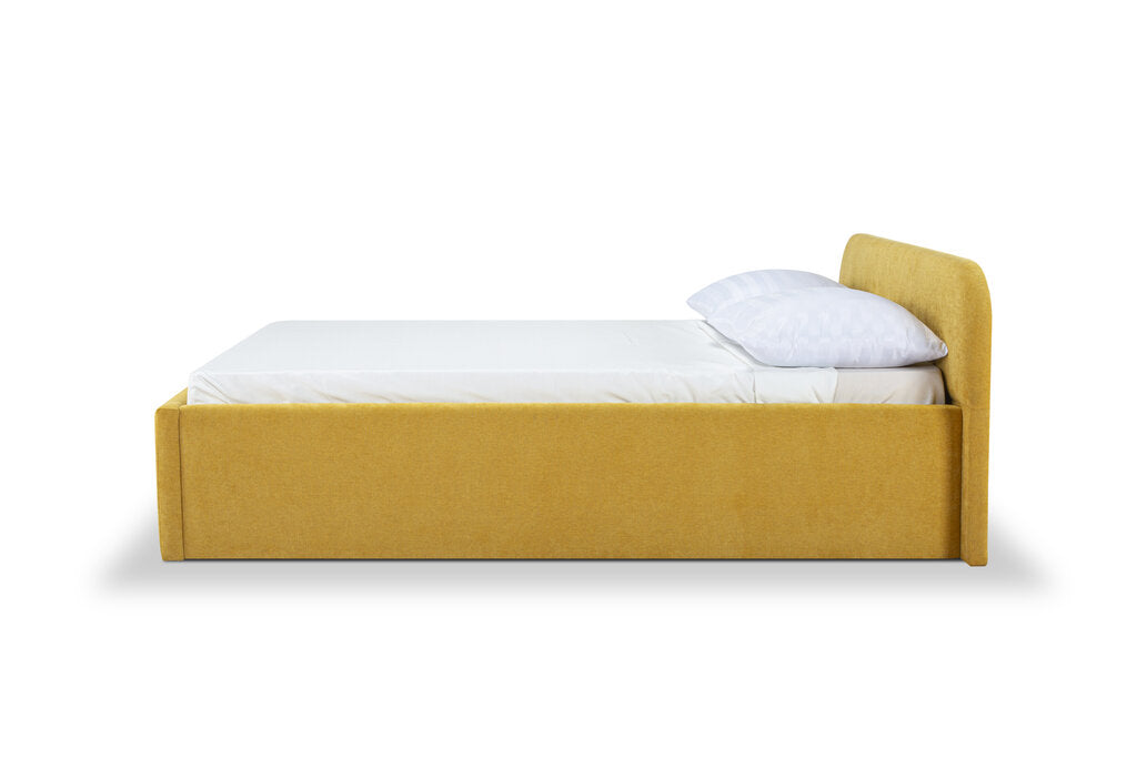 Queen Bed in Dine Mustard