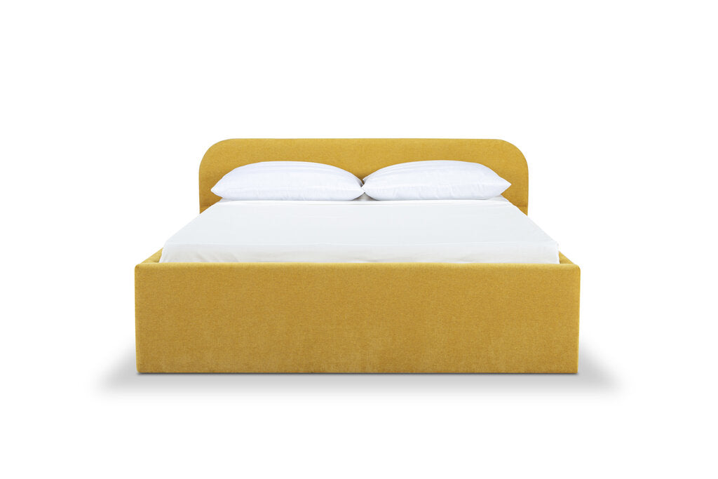 Queen Bed in Dine Mustard