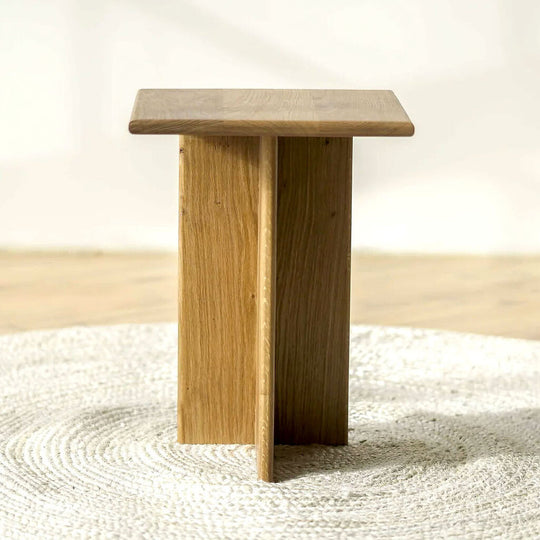 Texture White Oak Side Table