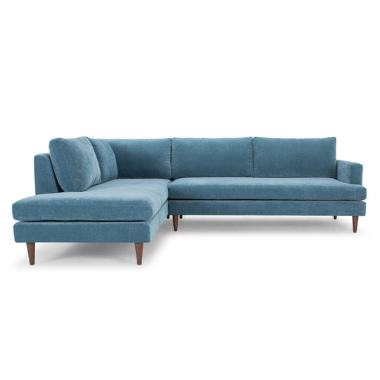 Sectional in Moss Navy (RHF)
