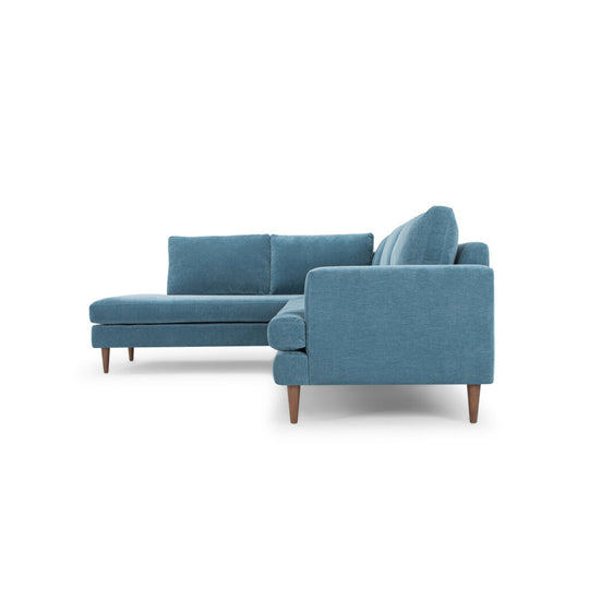 Sectional in Moss Navy (RHF)