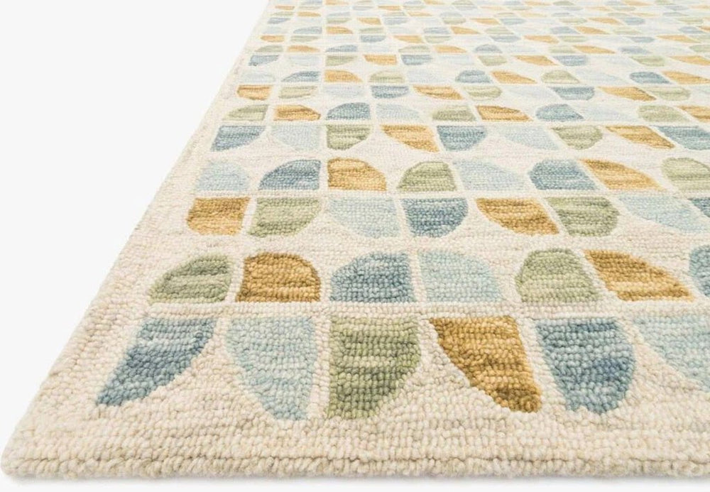 Hallu Rug in Ivory/Sky