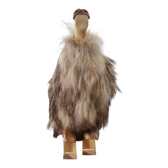 Faux Fur Skiing Duck with Goggles front-facing view - figurine by Sagebrook Home - Whats New Furniture Portland OR
