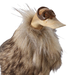 Faux Fur Skiing Duck with Goggles detail view - figurine by Sagebrook Home - Whats New Furniture Portland OR