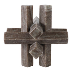 Marble Geometric Orb front view - sculpture by Sagebrook Home - Whats New Furniture Portland OR