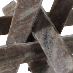 Marble Geometric Orb detail view - sculpture by Sagebrook Home - Whats New Furniture Portland OR