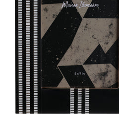 Ridged Stripes Photo Frame 5x7 detail view - picture frame by Sagebrook Home - Whats New Furniture Portland OR