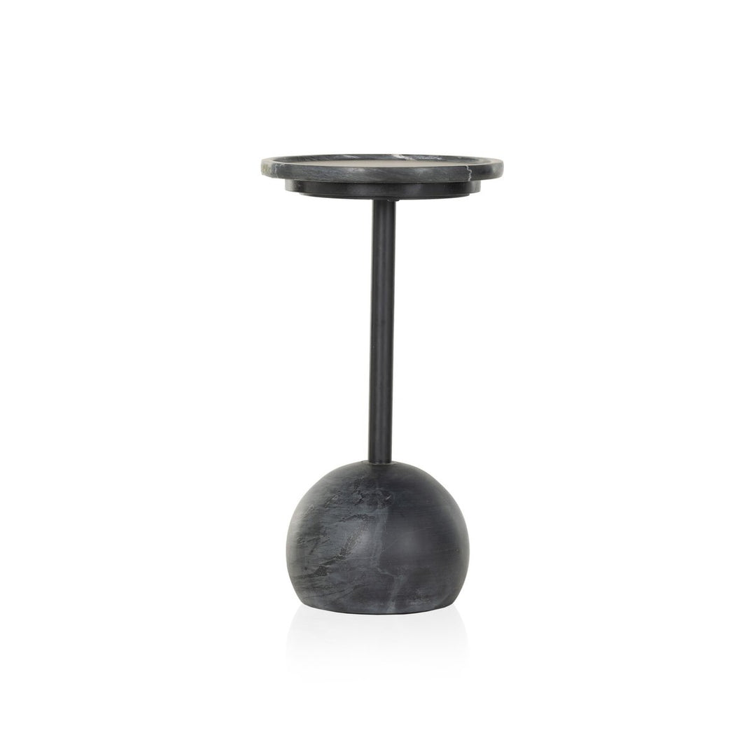 Viola Accent Table in Black Marble front studio view - Whats New Furniture Portland OR