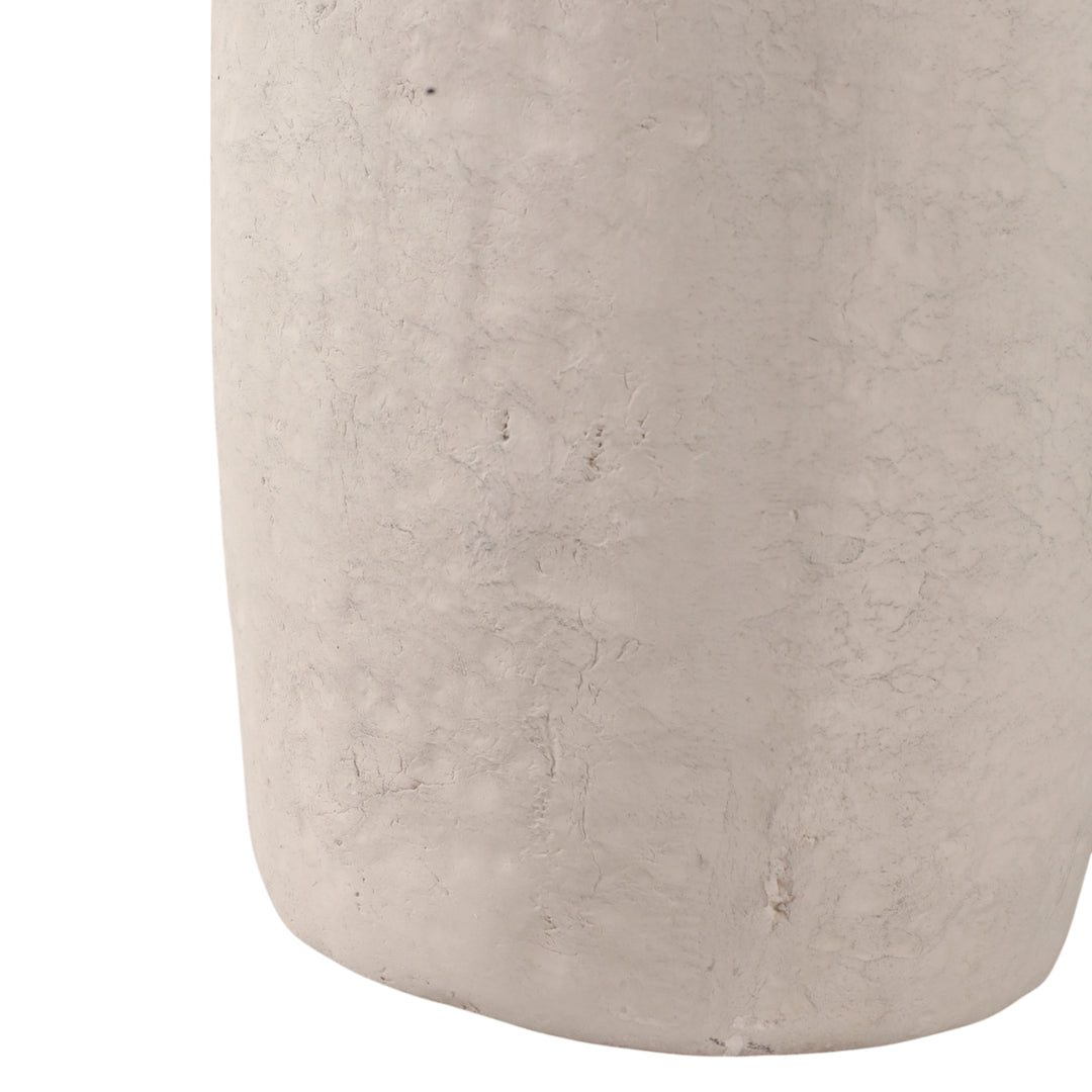 Ecomix Vase with Metal Handles texture view - vase by Sagebrook Home - Whats New Furniture Portland OR