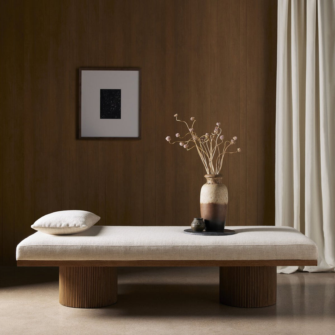Jakobi Chaise in Thames Cream back studio view - Whats New Furniture Portland OR