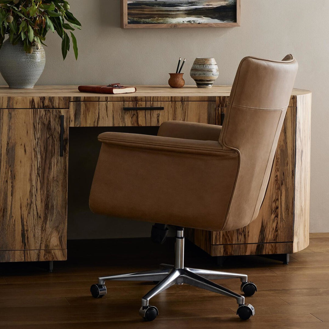Humphrey Desk Chair in Palermo Drift back view - Whats New Furniture Portland OR