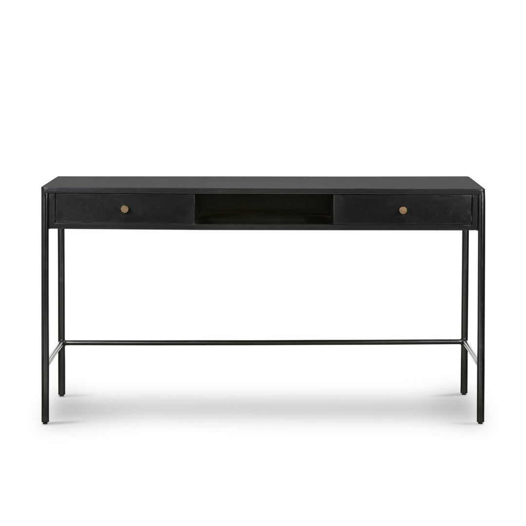 Soto Desk in Black front studio view - Whats New Furniture Portland OR