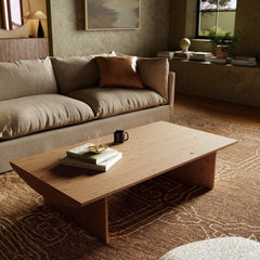 Pickford Coffee Table in Dusted Oak Veneer back view - Whats New Furniture Portland OR