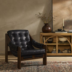 Halston Chair in Heirloom Black back view - Whats New Furniture Portland OR