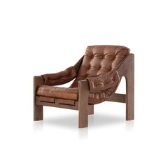 Halston Chair in Heirloom Sienna three-quarter view - Whats New Furniture Portland OR
