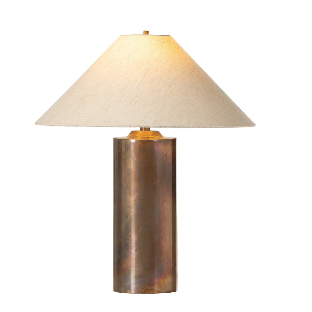 Seaton Table Lamp in Iridescent Acid Wash side studio view - Whats New Furniture Portland OR