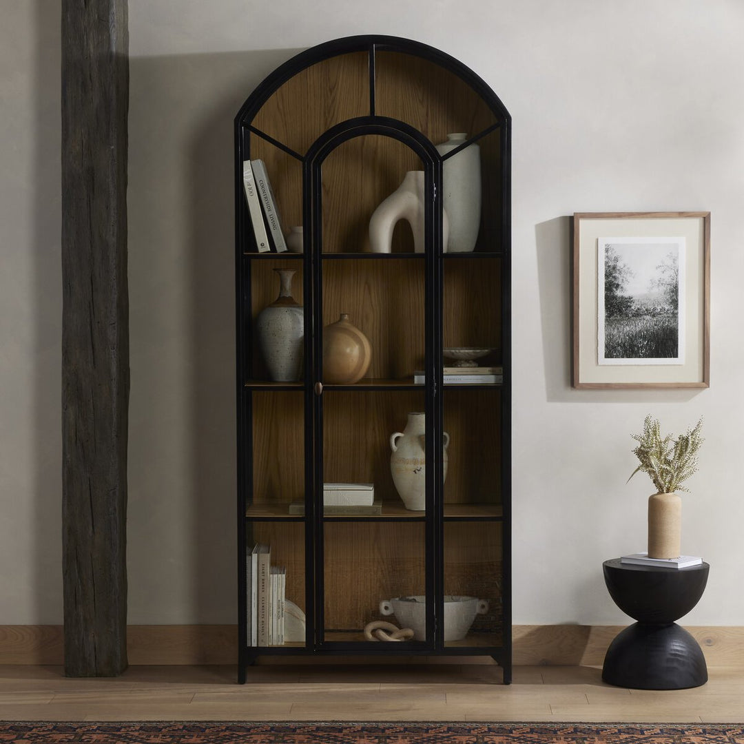 Belmont Cabinet in Black back view - Whats New Furniture Portland OR