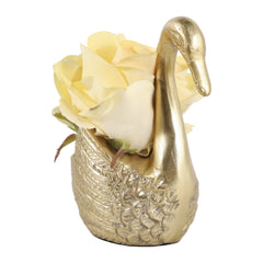 Swan Planter planted view - planter by Sagebrook Home - Whats New Furniture Portland OR