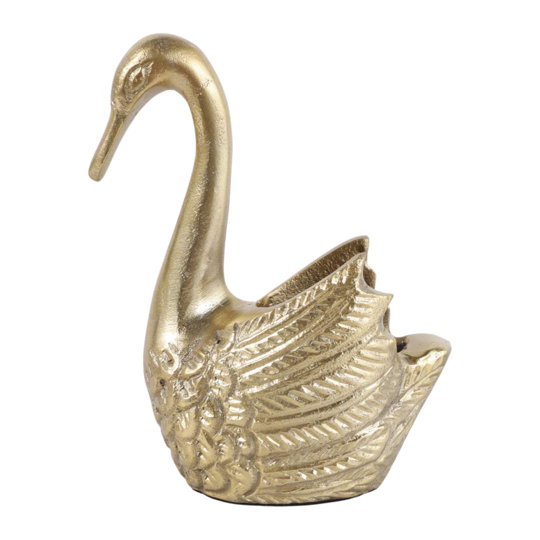 Swan Planter side view - planter by Sagebrook Home - Whats New Furniture Portland OR