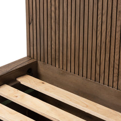 Leo Bed in Rustic Grey detail view - Whats New Furniture Portland OR