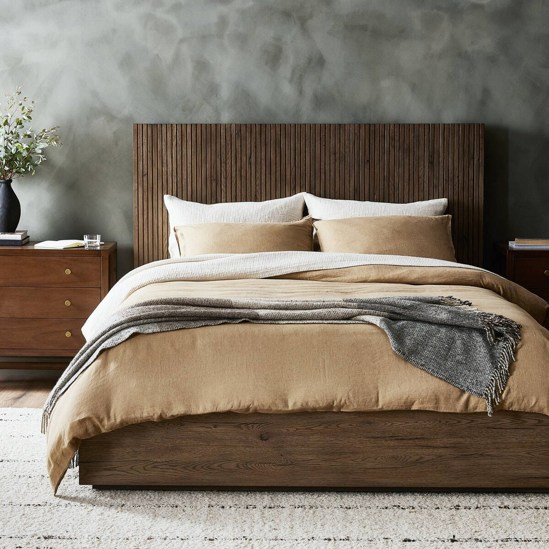 Leo Bed in Rustic Grey back view - Whats New Furniture Portland OR
