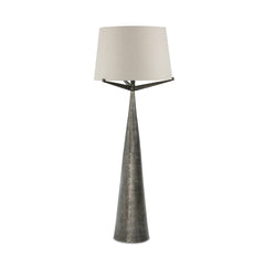 Ziggy Floor Lamp in Hammered Smoked Nickel three-quarter studio view - Whats New Furniture Portland OR