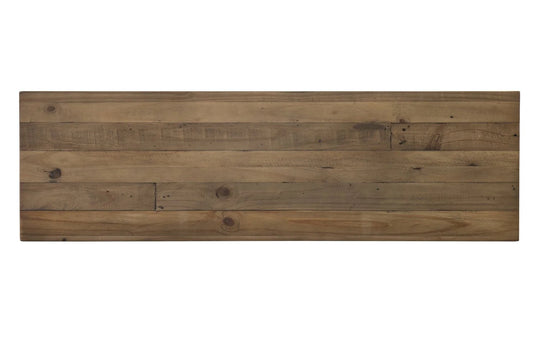 Provence Bench In Antique White & Rustic Natural
