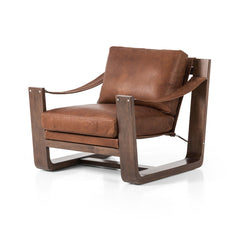 Cesar Chair in Heirloom Sienna three-quarter studio view - Whats New Furniture Portland OR