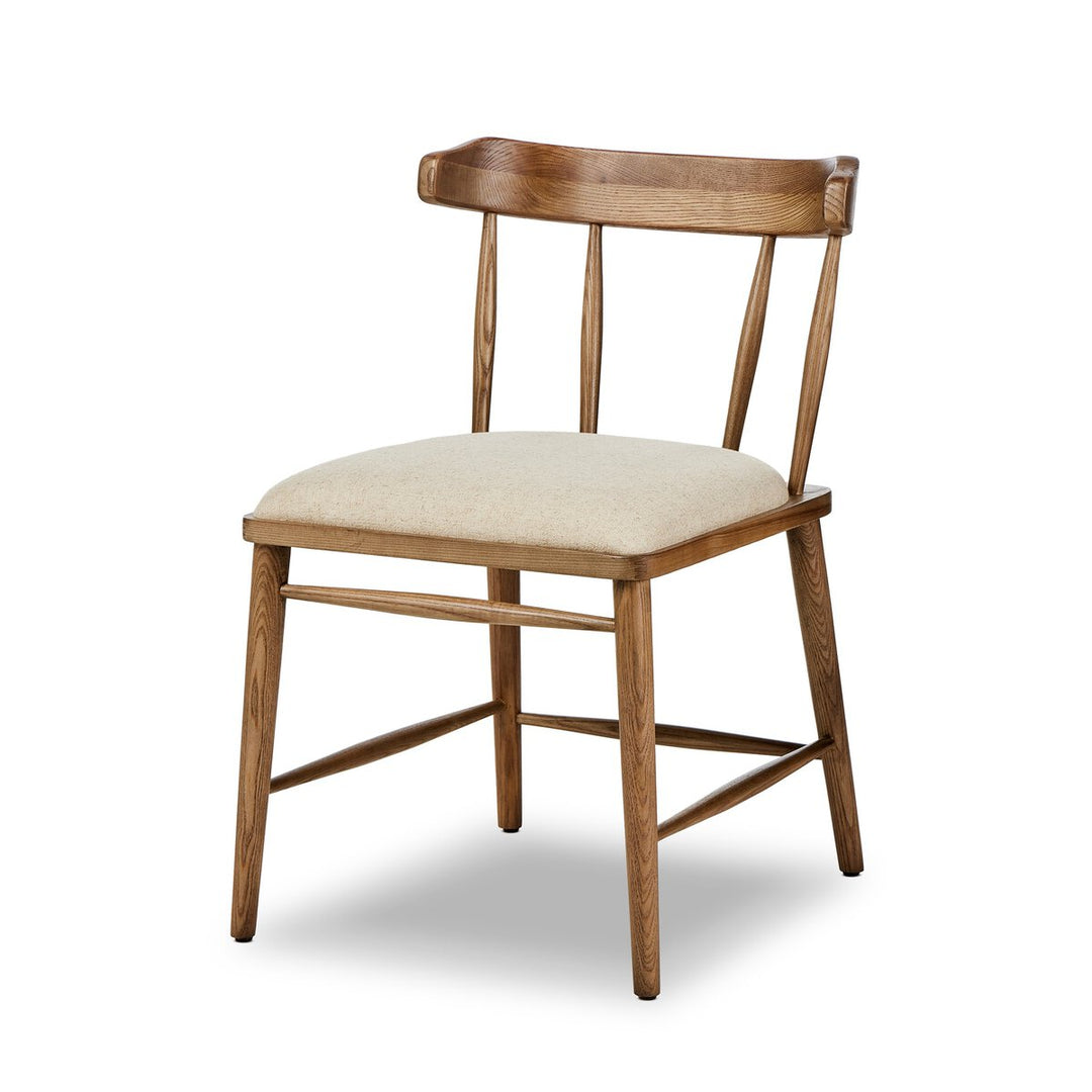 Colter Dining Chair in Antwerp Natural three-quarter view showing spindle back - Whats New Furniture Portland OR