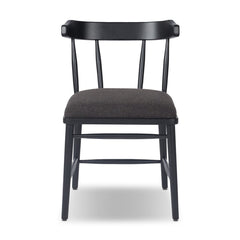 Colter Dining Chair in Antwerp Noir front studio view - Whats New Furniture Portland OR