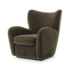 Amelie Chair in Monte Olive three-quarter studio view - Whats New Furniture Portland OR