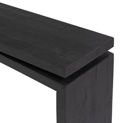 Matthes Console Table - Aged Black Pine
