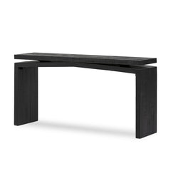 Matthes Console Table - Aged Black Pine