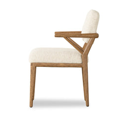 Deidre Dining Chair in Crypton Nomad Snow side studio view - Whats New Furniture Portland OR