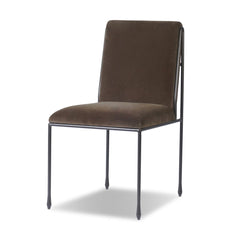 Decker Dining Chair in Surrey Mink three-quarter view - Whats New Furniture Portland OR