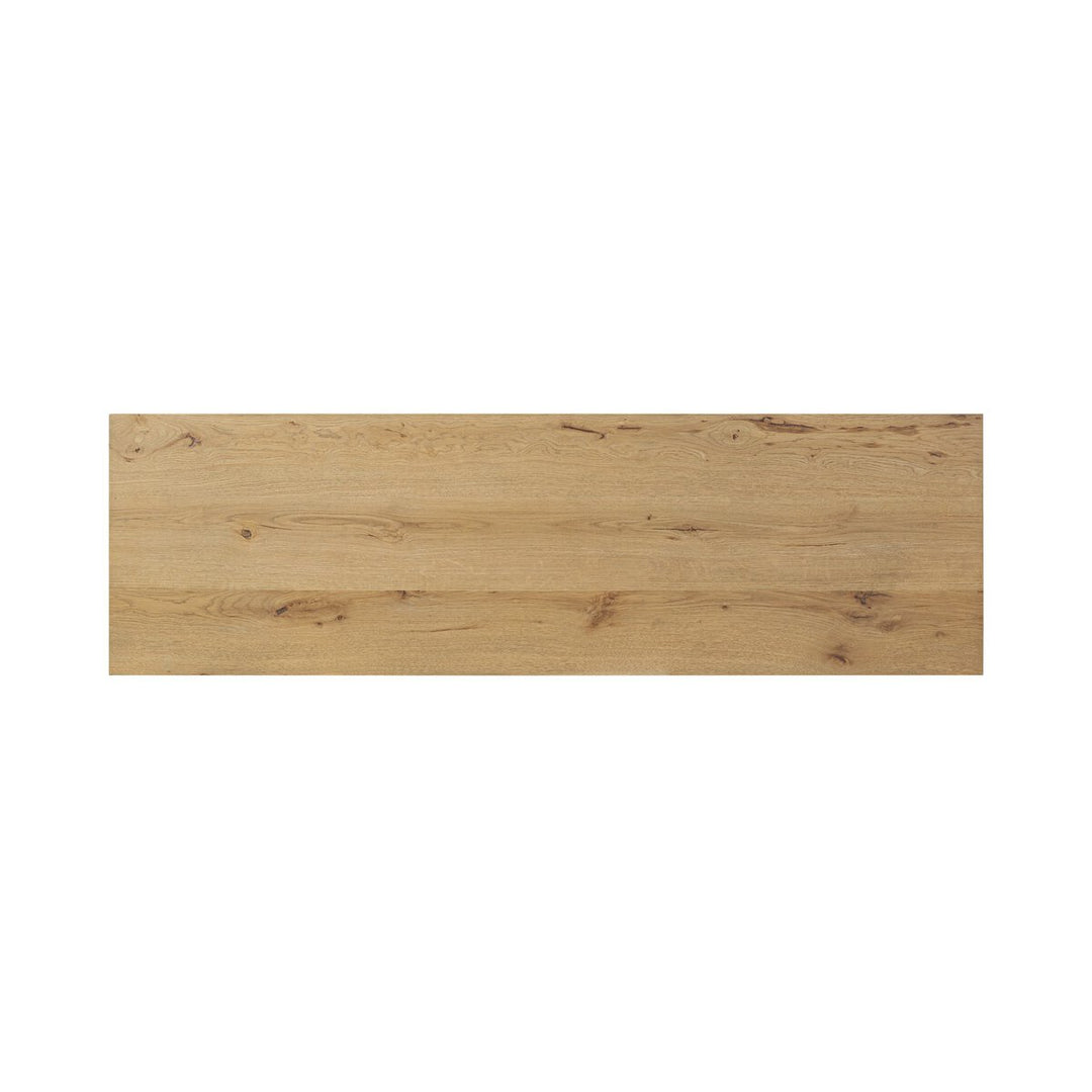 Alessio Media Console in Aged Natural Oak Veneer sixth detail view - Whats New Furniture Portland OR