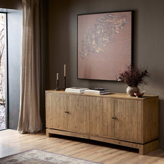 Matthes Sideboard in Sierra Rustic Natural back studio view - Whats New Furniture Portland OR