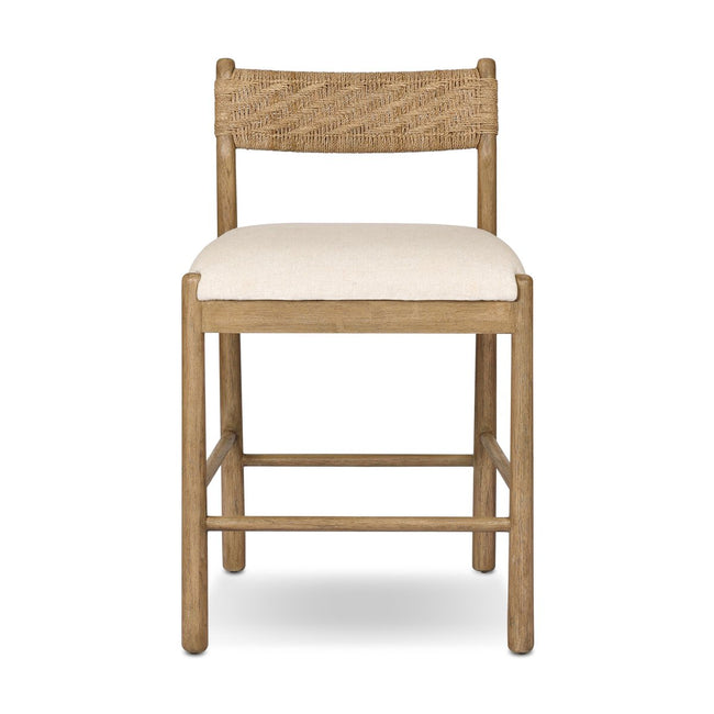 Raynor Bar Counter Stool in Lynchart Sand front studio view - Whats New Furniture Portland OR