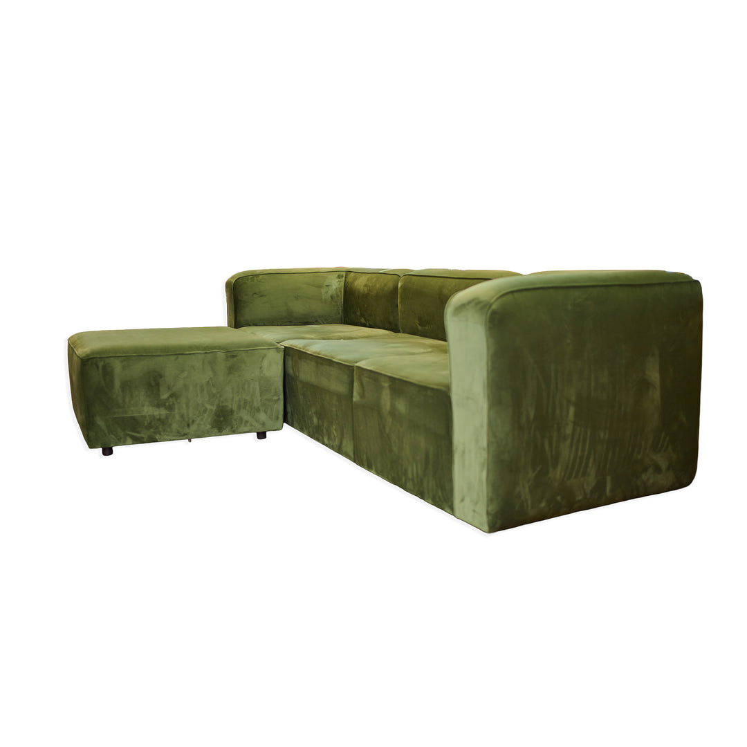 4 Pc Modular Velvet Sectional detail view - Whats New Furniture - Portland, Oregon