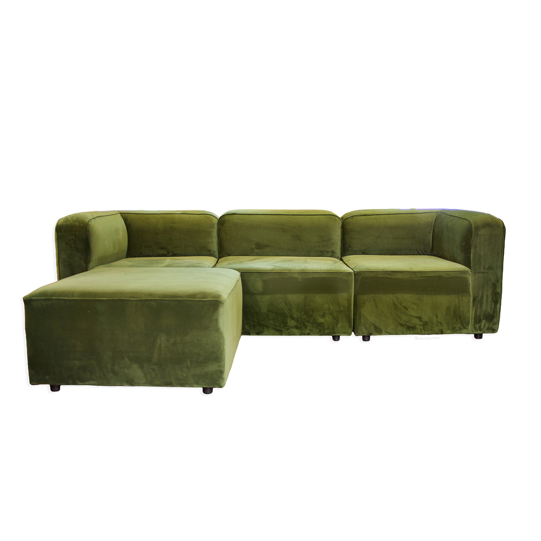 4 Pc Modular Velvet Sectional - Whats New Furniture - Portland, Oregon
