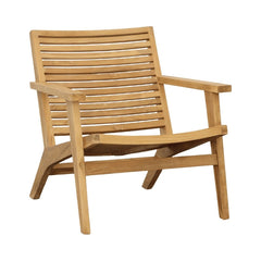 Janine Outdoor Occasional Chair in natural teak - teak outdoor lounge chair by Dovetail - Whats New Furniture Portland OR