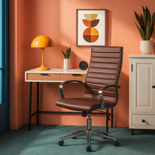 Leather Rolling Chair