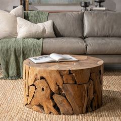 Rhea Round Coffee Table - Natural view 8