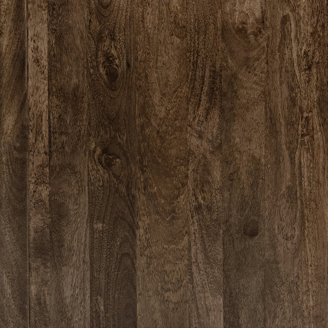 Norwood Coffee Table with Casters - Bark Brown in Bark Brown grain detail - round coffee - Whats New Furniture Portland OR
