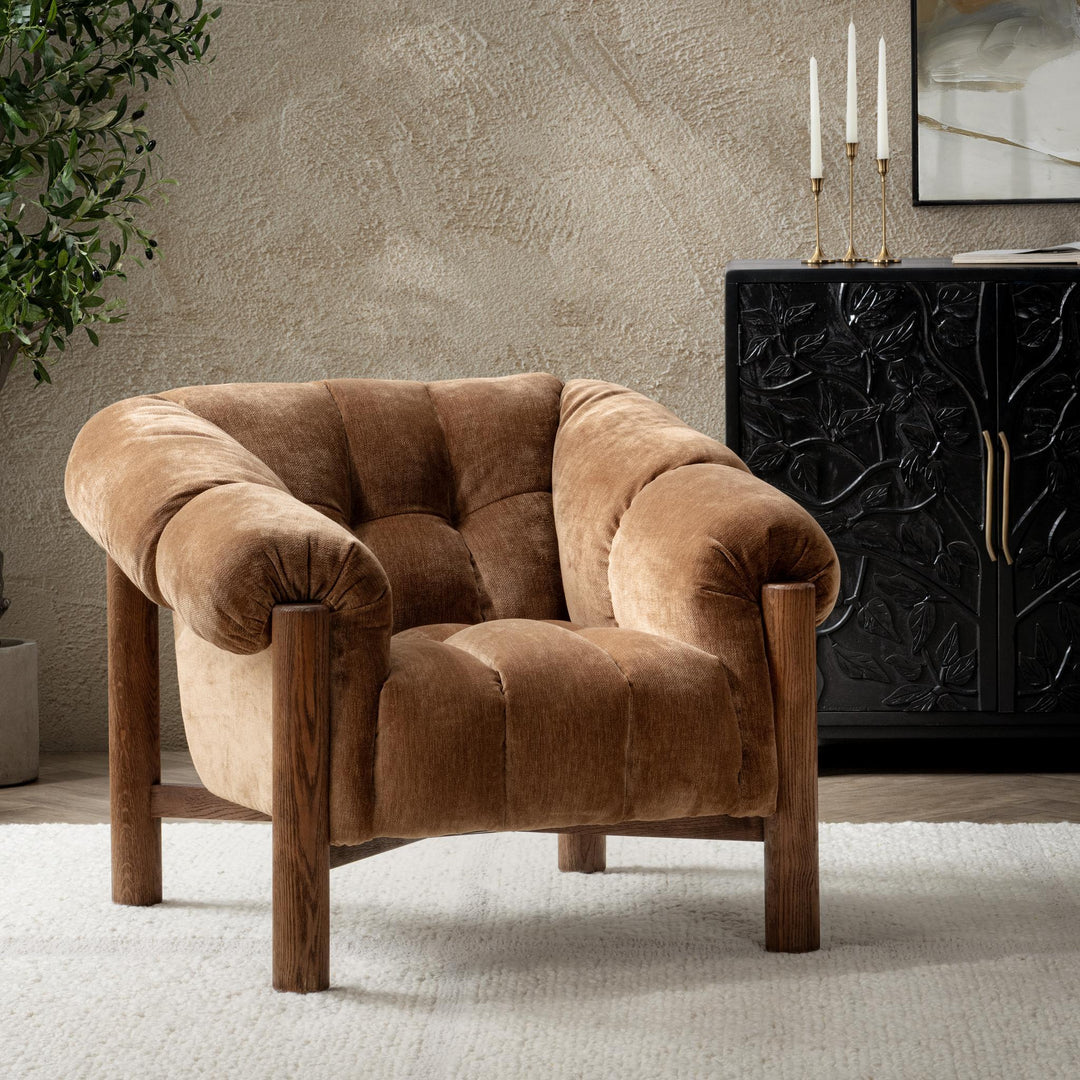 Sansa Accent Chair - Bronze in Bronze close-up - accent chair by Classic Home - Whats New Furniture Portland OR