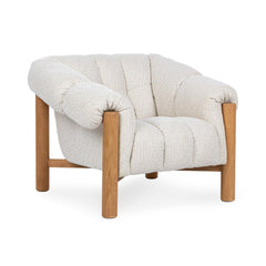 Sansa Accent Chair in Cream front studio view - Whats New Furniture Portland OR